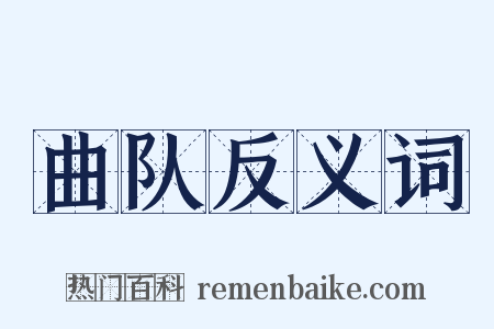 曲队反义词是什么意思的图片